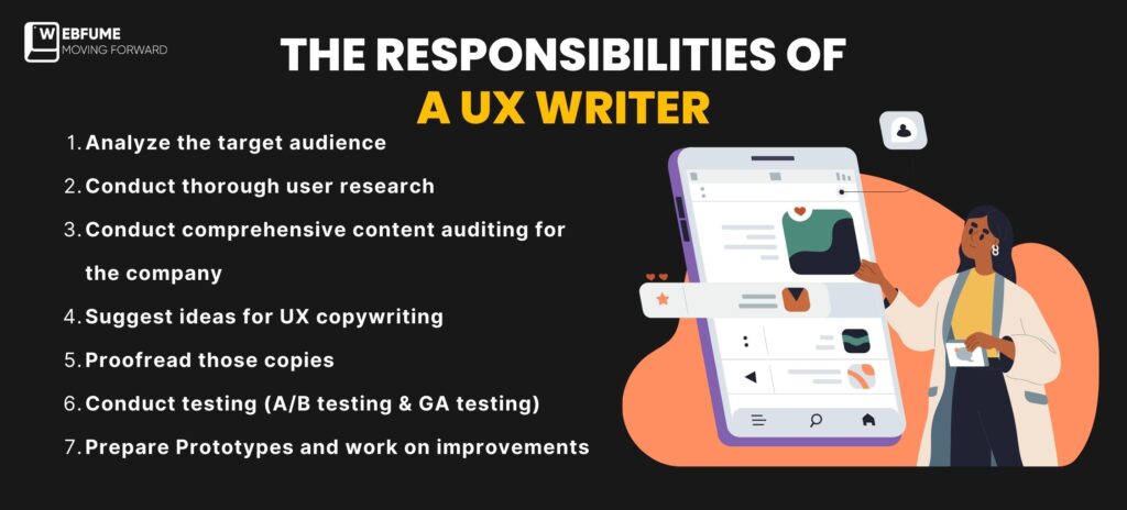 Responsibilities of a UX writer